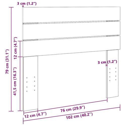 Zagłówek 100 cm Drewno lite Dąb na Arena.pl