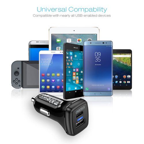 ŁADOWARKA CHOETECH QUICK CHARGE 3 36W USB + USB-C na Arena.pl