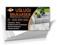Wizytówki REKLAMOWE Foliowane 1000 szt USŁUGI BRUKARSKIE różne wzory
