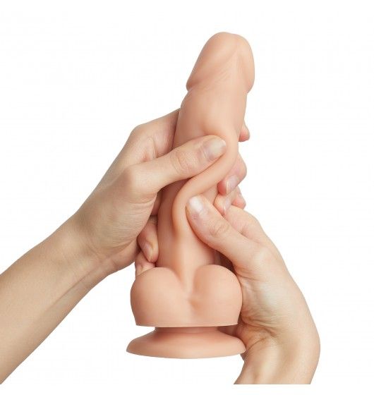 Sliding Skin Realistic Dildo Flesh Xl zdjęcie 3