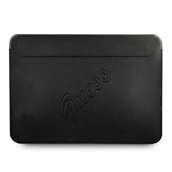 Pokrowiec Guess Saffiano Script na laptopa 13'' - czarny zdjęcie 1