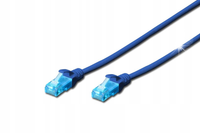 Patchcord DIGITUS UTP kat. 5e 0,5m PVC niebieski