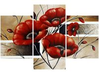 90X60CM OBRAZ POLNE MAKI TRZY OBRAZY