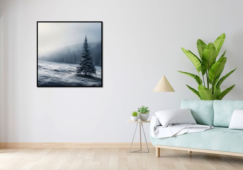 Plakat 90x90cm Samotna Choinka zdjęcie 4