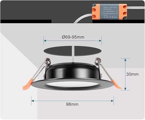 Ściemniane reflektory LED 10szt. 5W do wbudowania na Arena.pl