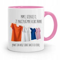 Kubek Różowy Prezent Dla Mamy Mamo Dziękuje Ci Z Nadrukiem Ze Zdjęciem