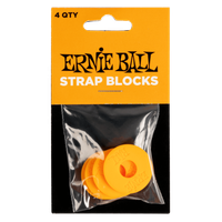 Zabezpieczenie paska Strap Blocks Ernie Ball 5621 4 szt. Pomarańczowe