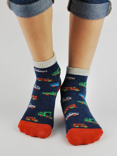 SKARPETY BAWEŁNIANE Z ABS SB007 23-26 wzór - dziewczynka na Arena.pl