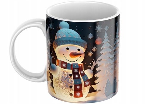 Świąteczny Kubek 3D Bałwanek - Idealny Na Prezent - Urodziny - NOWOŚĆ na Arena.pl