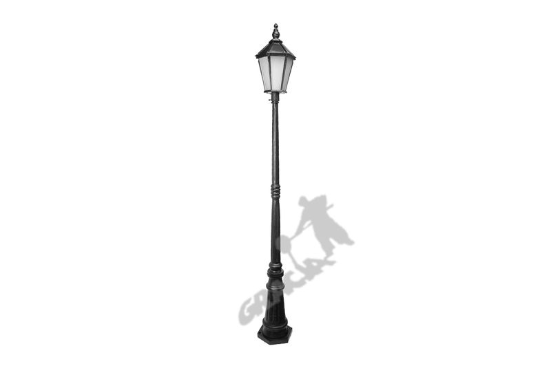 LAMPA D10 Z KLOSZEM ŻELIWNYM ŚREDNIM 1-OŚW. ŻELIWNA LAMPA OGRODOWA RETRO ELEGANCKA DO OGRODU ZEWNĘTRZNA zdjęcie 1