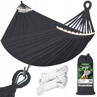 HAMAK 2 OSOBOWY OGRODOWY HUŚTAWKA MOCNY OKRĄGŁY WZMOCNIONY PAŁĄK DUŻY TORBA