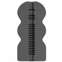 all black pookie - anatomiczna maszyna intymna 17 cm, czarna