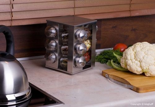 stojak na przyprawy 12 pojemników kinghoff kh-4008 na Arena.pl