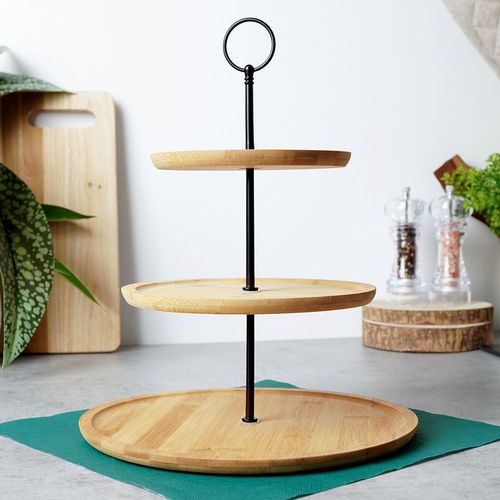 Patera bambusowa 3-piętrowa 35 cm na Arena.pl