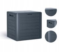 Skrzynia Ogrodowa Balkonowa Kufer Prosperplast WoodeBox 140 l Antracyt