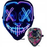 MASKA ŚWIECĄCA LED PURGE KARNAWAŁ IMPREZA PARTY HALLOWEEN IMPREZA