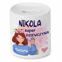 Skarbonka 330 Ml Dla Nikoli Córki Dziecka Z Nadrukiem Ze Zdjęciem
