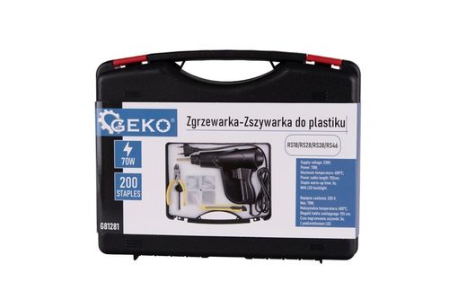 GEKO ZGRZEWARKA-ZSZYWARKA DO PLASTIKU 70W 200 ZSZYWEK WALIZKA +OSP G81281 na Arena.pl