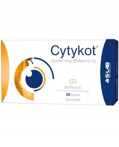 Cytykot Cytykolina 250mg Witamina B2 30 kapsułek zdjęcie 1