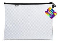 KOPERTA Z SUWAKIEM METALOWYM B4 38X29 CM BIAŁA TETIS