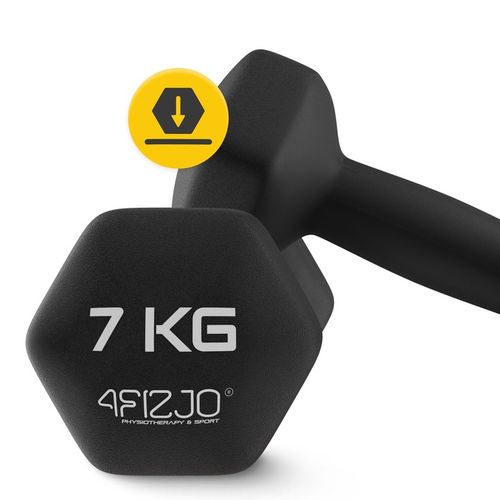 HANTLE CIĘŻARKI DO ĆWICZEŃ HANTELKI ŻELIWNE ANTYPOŚLIZGOWE ZESTAW 2x7 KG na Arena.pl