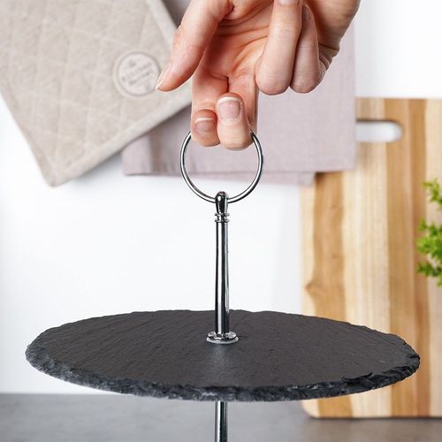 Patera Kamienna na Owoce Ciasto 2-piętrowa Dekoracyjna Orion 23 cm na Arena.pl