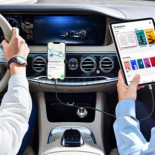 SZYBKA ŁADOWARKA SAMOCHODOWA 2x USB + KABEL USB-C na Arena.pl