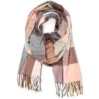 Jasny Róż Duży Szalik Damski Bawełniany Ciepły Chusta Jesień Re-66