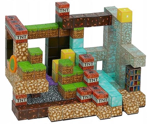 KLOCKI MAGNETYCZNE SZEŚCIANY 220 KLOCKÓW W TYM 2 FIGURKI GIGANT KARTONIK na Arena.pl