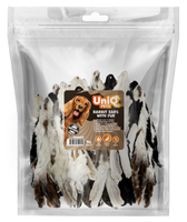 UNIQ PETS Przysmak dla psa uszy królicze z futrem - przekąska psa 1000g