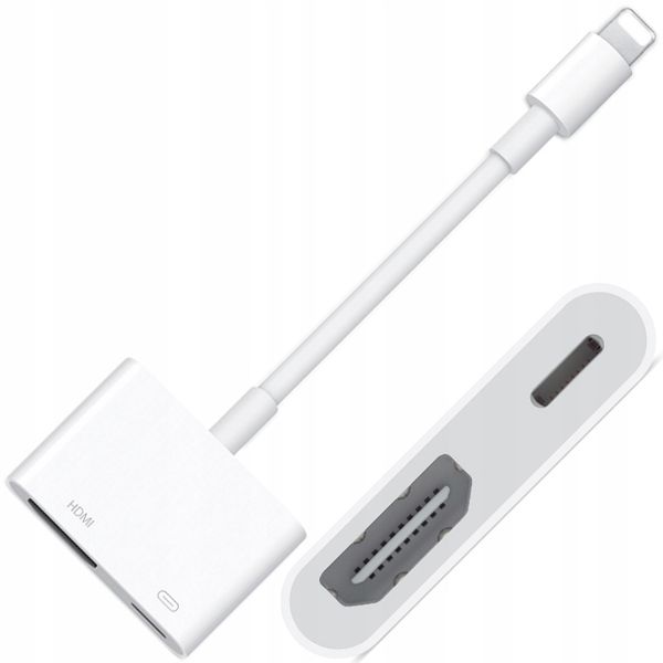 CO2 PRZEJŚCIÓWKA ADAPTER HDMI KABEL DO LIGHTNING IPHONE IPAD IPOD FULL HD 6 zdjęcie 1