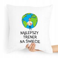 Prezent Poduszka Dla Trenera Najlepszy Na Świecie Z Nadrukiem Ze Zdjęciem