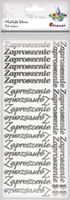 naklejki foliowe „zaproszenie” srebrne titanum