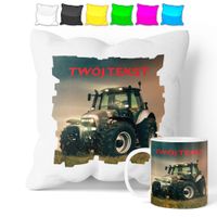ZESTAW: KUBEK + POSZEWKA - TRAKTOR CIĄGNIK - PREZENT WIELE WZORÓW + IMIĘ