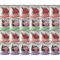MOKRA KARMA DLA PSA TufTuf Puszka mielonka MIX SMAKÓW ZESTAW 24x800g