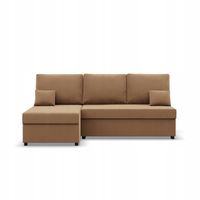 KANAPA NAROŻNIK KEMI CAPPUCCINO Rogówka Rozkładana z Funkcją Spania PIANKA