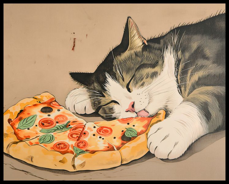 Plakat 76x60,5cm Pizza Dla Kota zdjęcie 2