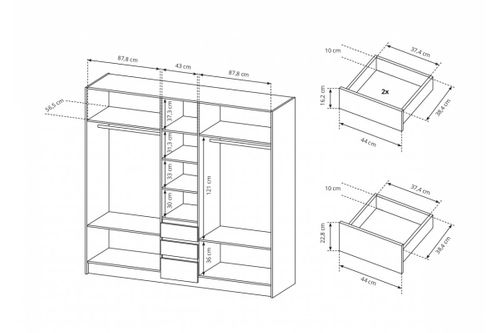 Szafa FOXE 230 cm na Arena.pl