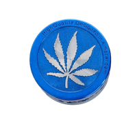 Niebieski Grinder Młynek do Tytoniu Crusher Metalowy Chillout Smoke