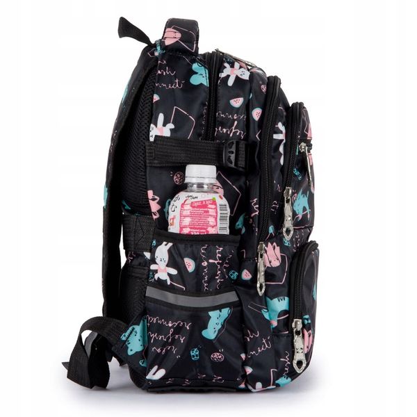 Plecak TORNISTER szkolny dziecięcy pojemny wzory czarny Klasy 1-3 Odblaski zdjęcie 10