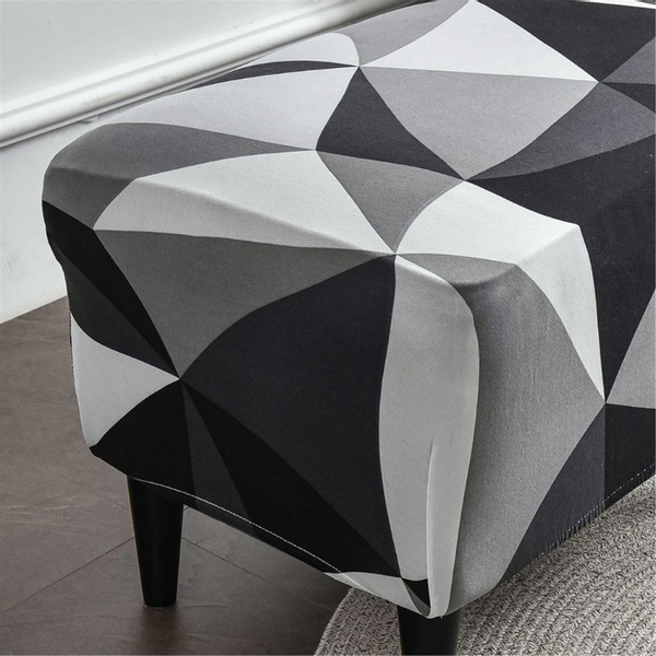 POKROWIEC NA PODNÓŻEK PUF ELASTYCZNY GŁADKI GRAFIKA GEOMETRYCZNE WZORY zdjęcie 5