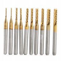 ZESTAW FREZÓW FREZ DO FREZARKI GRAWEROWA CNC DO METALU 1-3MM 10 SZT