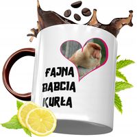 Kubek Bordowy Dla Babci Na Urodziny Prezent Z Nadrukiem Ze Zdjęciem