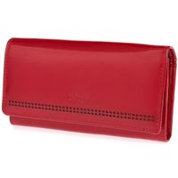portfel damski o mocnym kolorze - cimnoczerwony