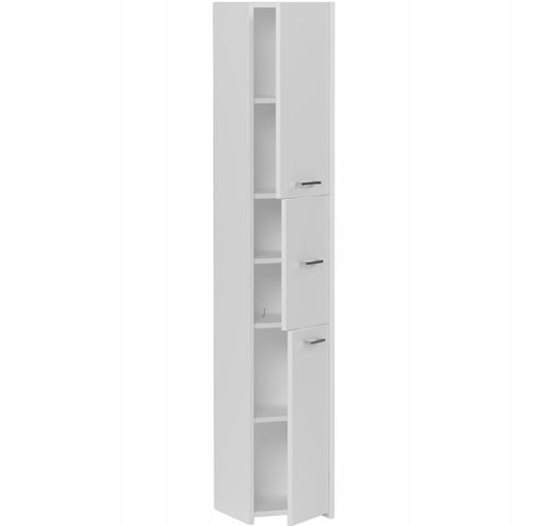 SZAFKA ŁAZIENKOWA REGAŁ SŁUPEK 30cm 3 DRZWI BIAŁA L-23 na Arena.pl