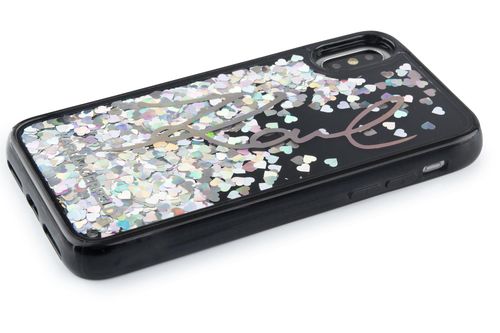 KARL LAGERFELD LIQUID GLITTER - iPhone X / XS - BLACK na Arena.pl