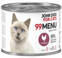 JOHN DOG 99 Menu 99% mięsa KURCZAK monobiałkowa mokra karma kota puszka 200