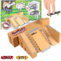 ZESTAW FINGERBOARD RAMPA ZABAWKA DLA DZIECI SKATEPARK + 2 DESKOROLKI