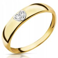 ZŁOTY PIERŚCIONEK ZARĘCZYNOWY 333 8K CYRKONIA r17