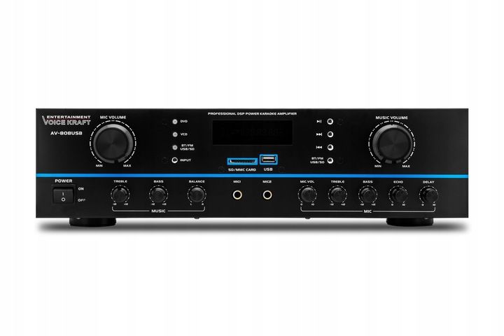 KOLUMNY ESTRADOWE 800W WZMACNIACZ BT USB 5 KANAŁÓW zdjęcie 10